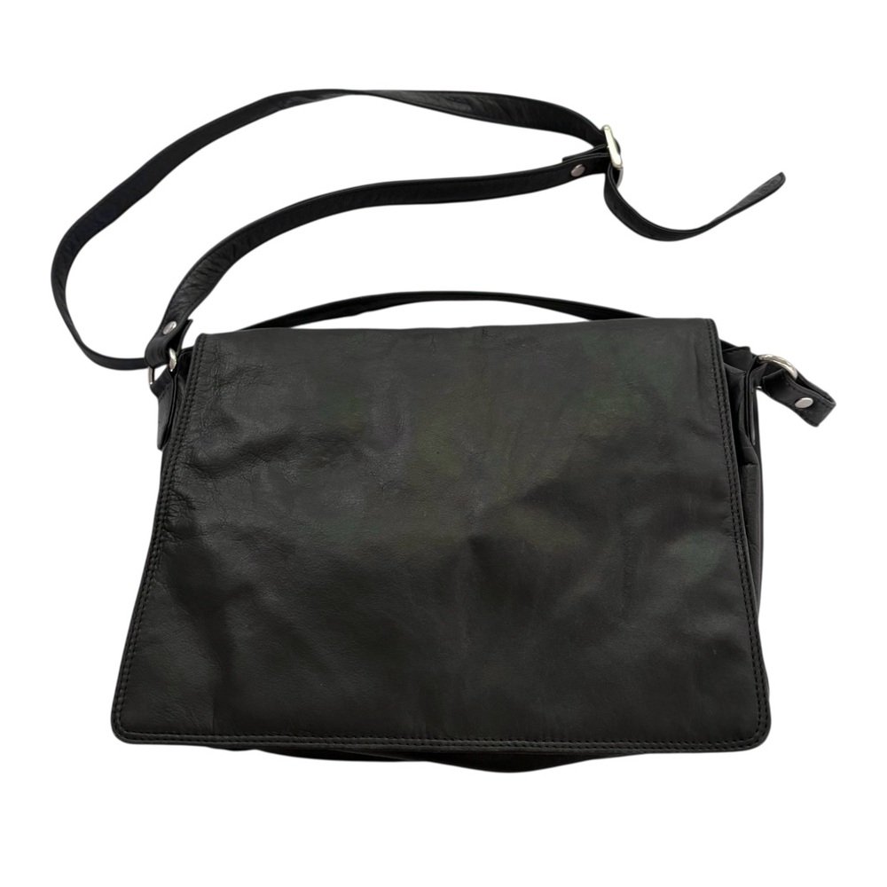 Black Leather Crossbody Bag